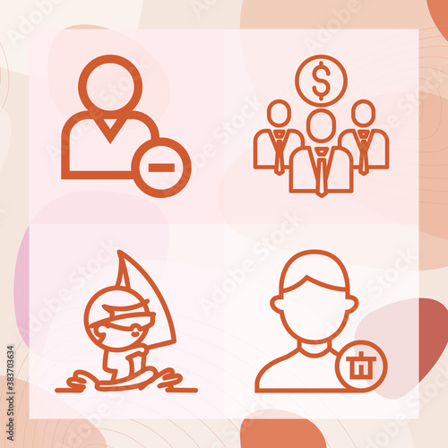 Simple set of member related lineal icons