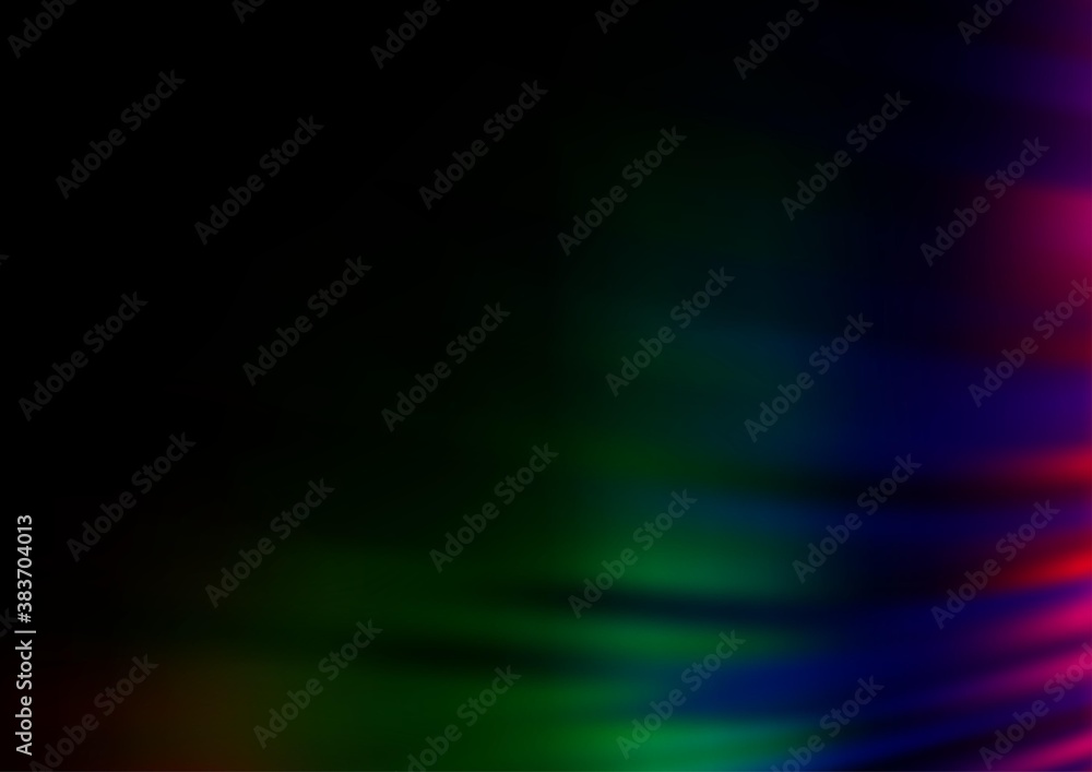 Fototapeta premium Dark Multicolor, Rainbow vector blurred and colored template.