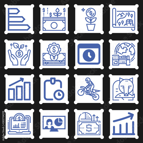 16 pack of venture  lineal web icons set