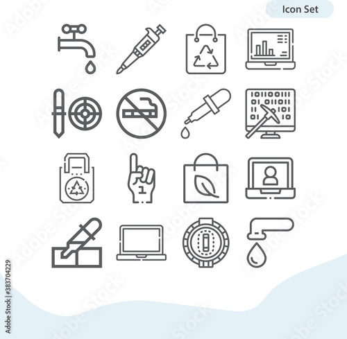 Simple set of zero related lineal icons.