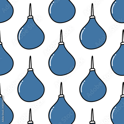 enema seamless doodle pattern, vector color illustration