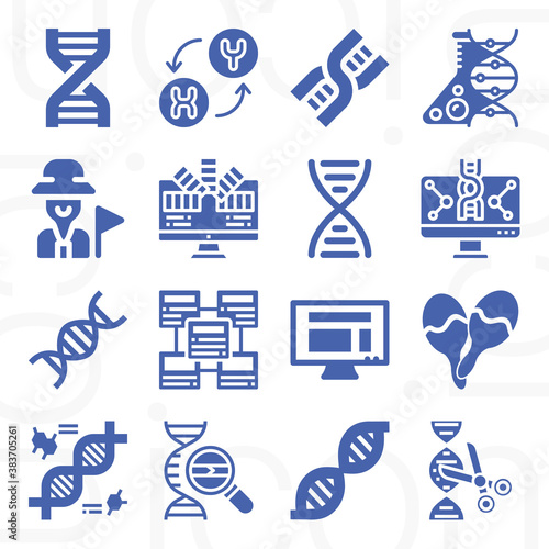 16 pack of rna  filled web icons set