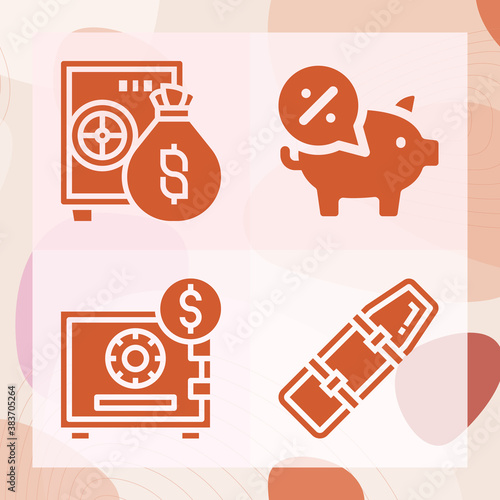 Simple set of redemption related filled icons