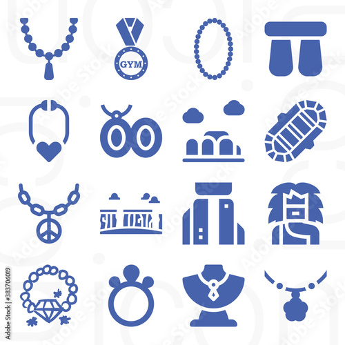 16 pack of coin silver  filled web icons set