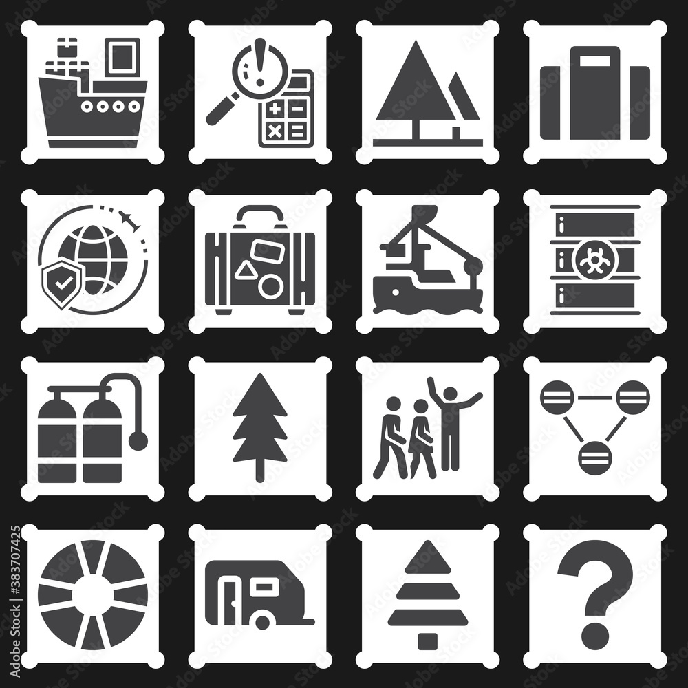 16 pack of adventure filled web icons set 16 pack of adventure filled web icons set