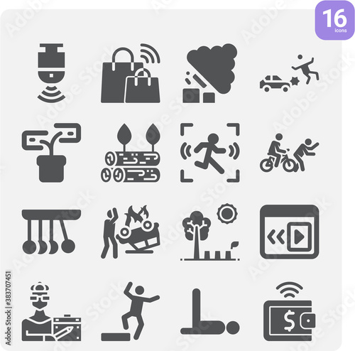 Simple set of happening related filled icons.