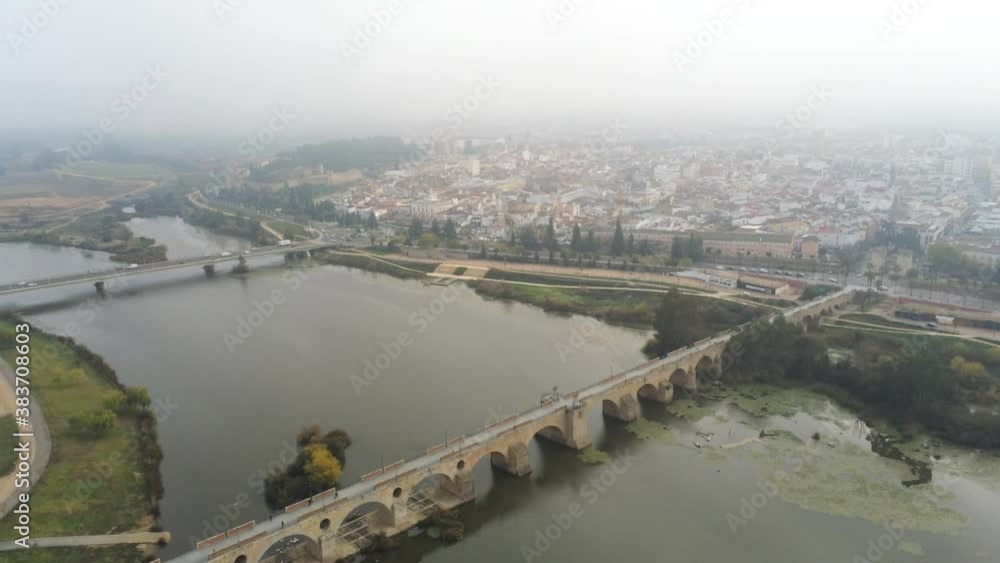 Badajoz, city of Extremadura, Spain. Europe. Aerial Drone Footage Badajoz, city of Extremadura, Spain. Europe. Aerial Drone Footage