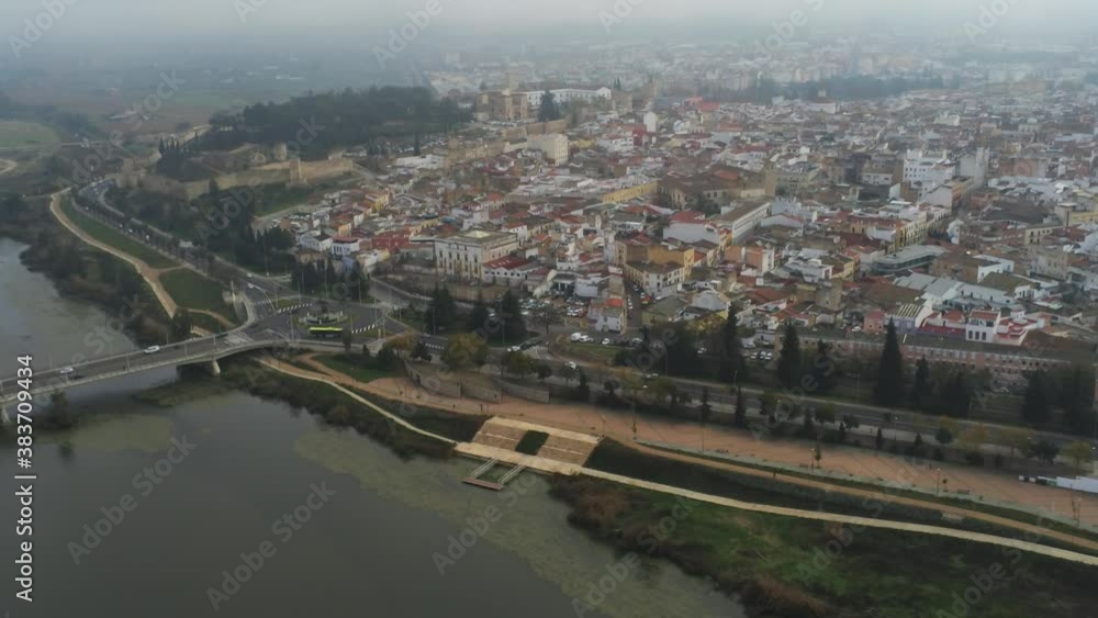 Badajoz, city of Extremadura, Spain. Europe. Aerial Drone Footage Badajoz, city of Extremadura, Spain. Europe. Aerial Drone Footage