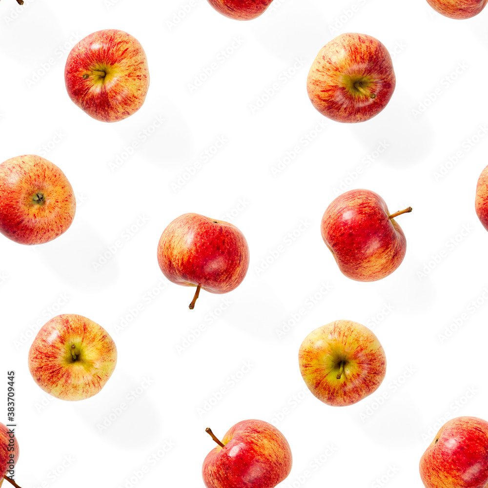 Seamless pattern with ripe apples. Tropical fruit abstract background. Apple seamless pattern on white background. Seamless pattern with ripe apples. Tropical fruit abstract background. Apple seamless pattern on white background.