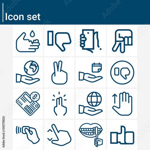 Simple set of goodwill related lineal icons.