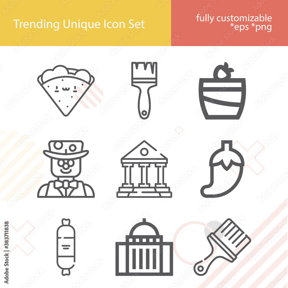 Simple set of chinese related lineal icons. Simple set of chinese related lineal icons.