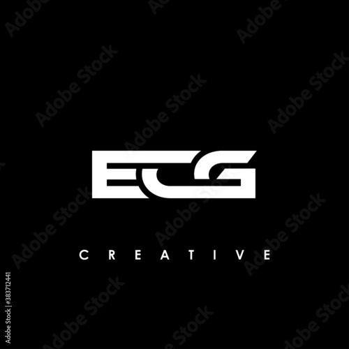 ECG Letter Initial Logo Design Template Vector Illustration	
