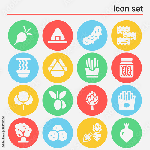 16 pack of booking  filled web icons set