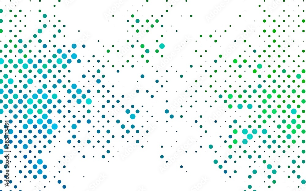 Light Blue, Green vector backdrop with dots.