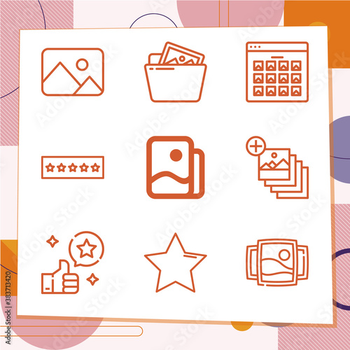 Wallpaper Mural Simple set of 9 icons related to retrospective Torontodigital.ca