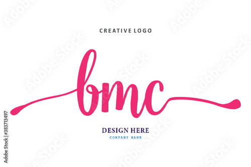 pharmacy logo composition of the letter BMC is simple, easy to understand and authoritative