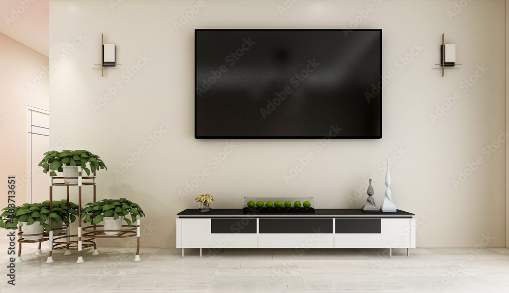 Modern living room with sofa, TV, etc Modern living room with sofa, TV, etc