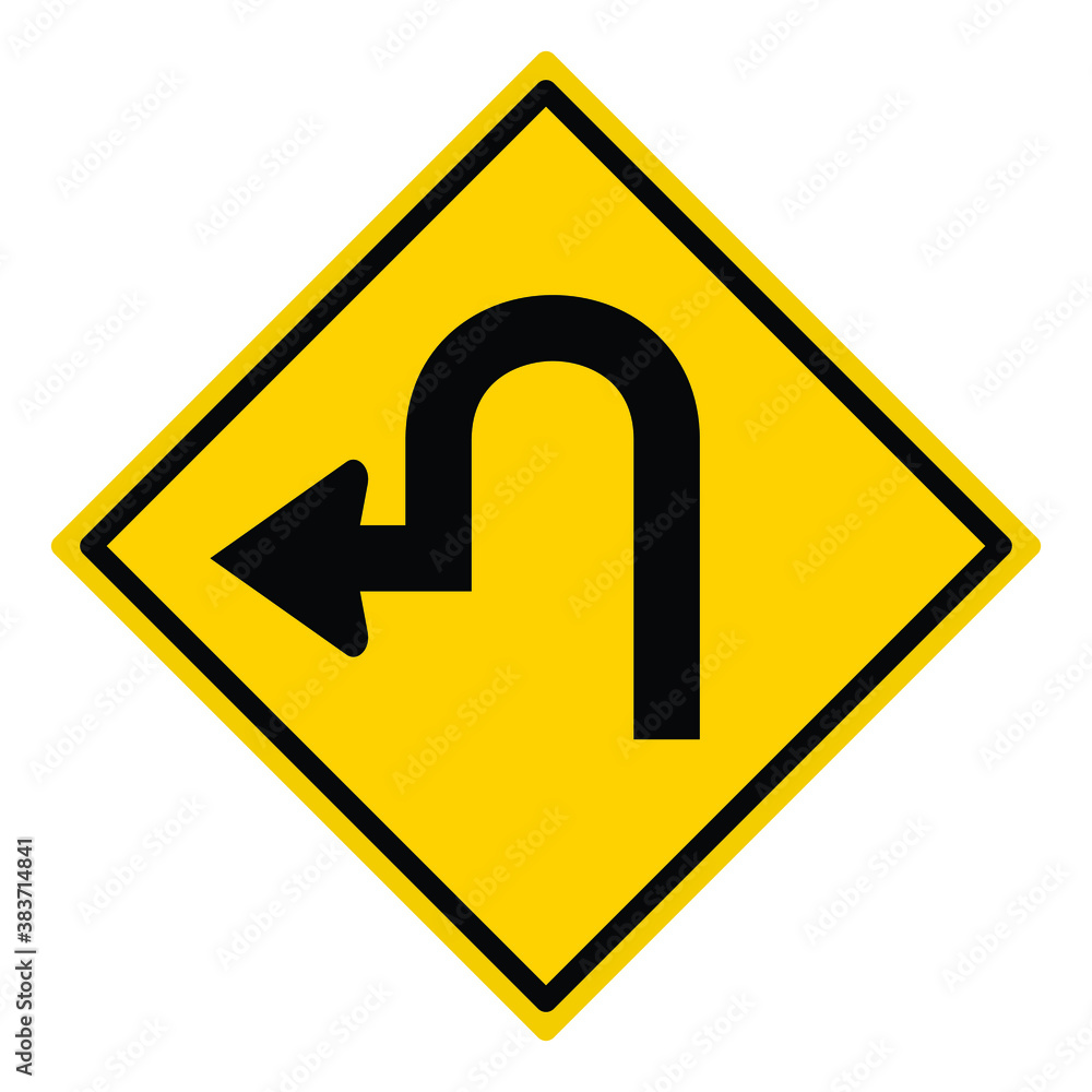 turn left sign, curve to left signal, traffic sign turn left sign, curve to left signal, traffic sign