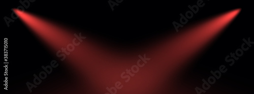 spotlight on red background