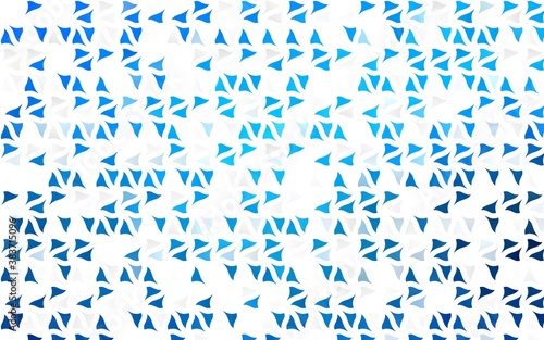 Light BLUE vector template with crystals  triangles.