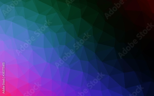 Dark Multicolor  Rainbow vector low poly texture.