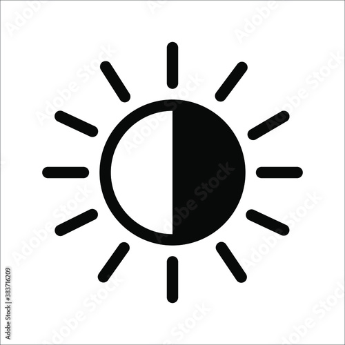 Contrast icon, brightness icon. adjust contrast icon on white background