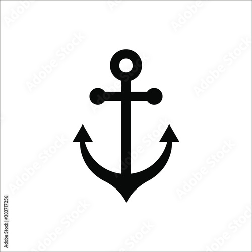 Anchor icon on white background. eps 10