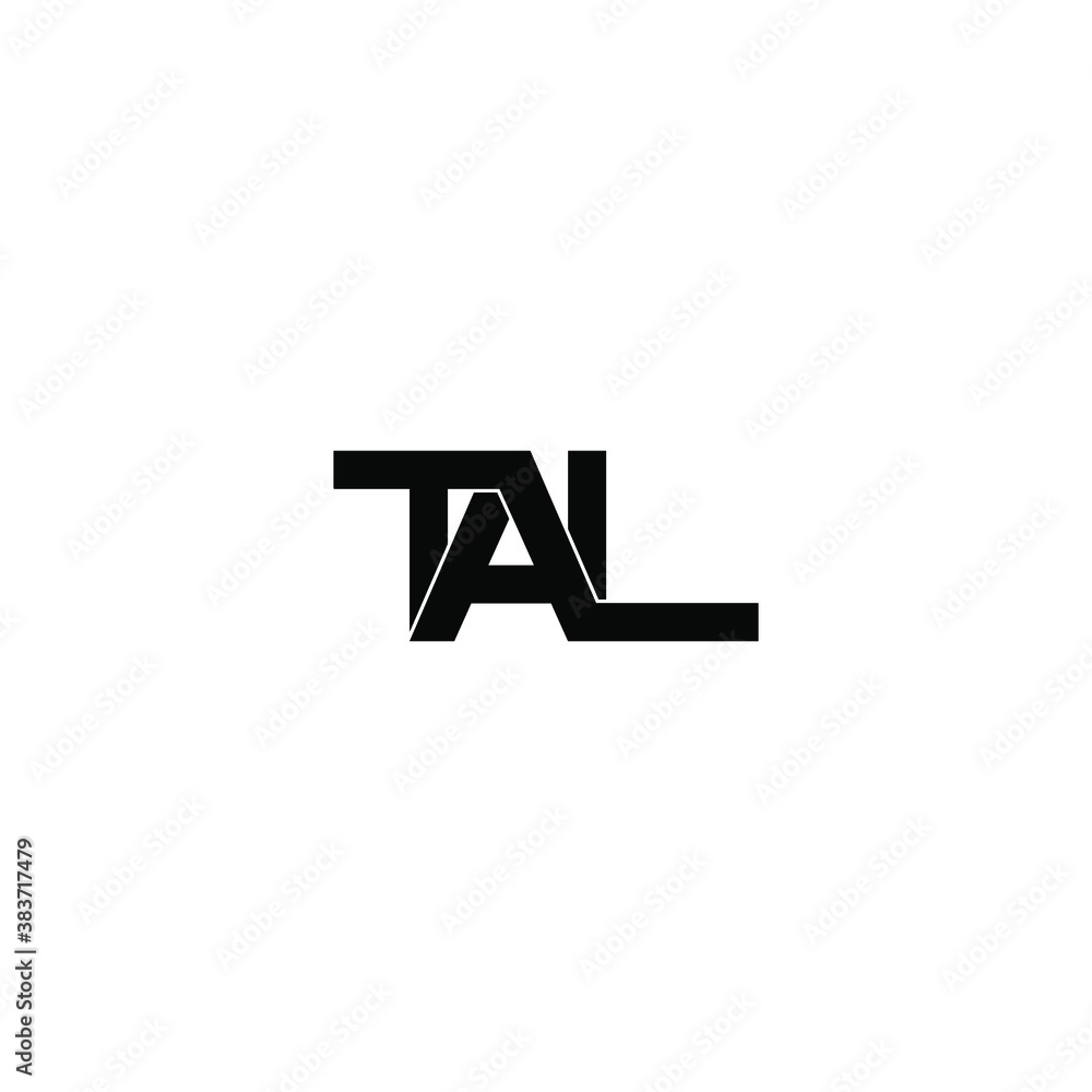 tal letter original monogram logo design tal letter original monogram logo design