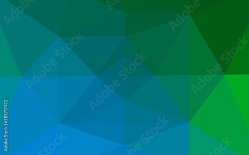 Light Blue  Green vector polygon abstract background.