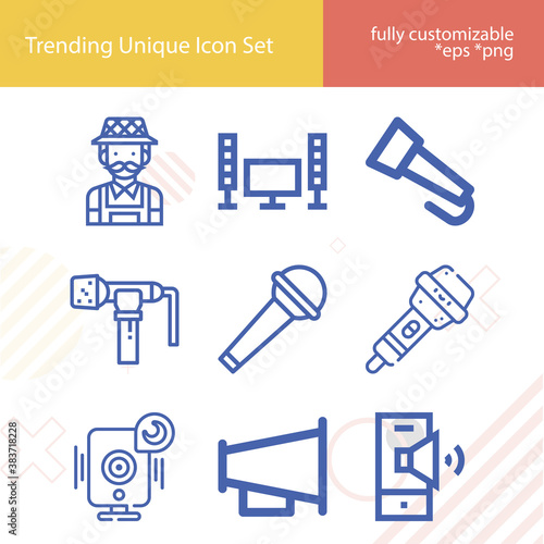 Simple set of legislative related lineal icons.