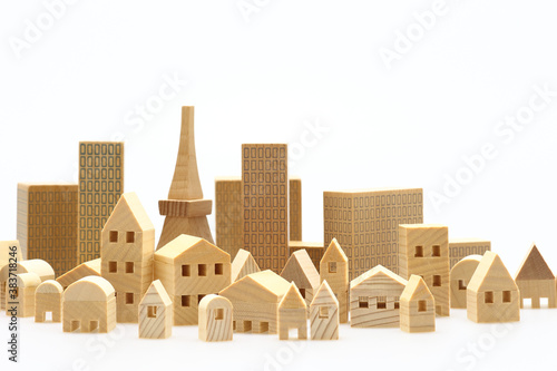 Photography miniature buildings with miniature tokyo tower