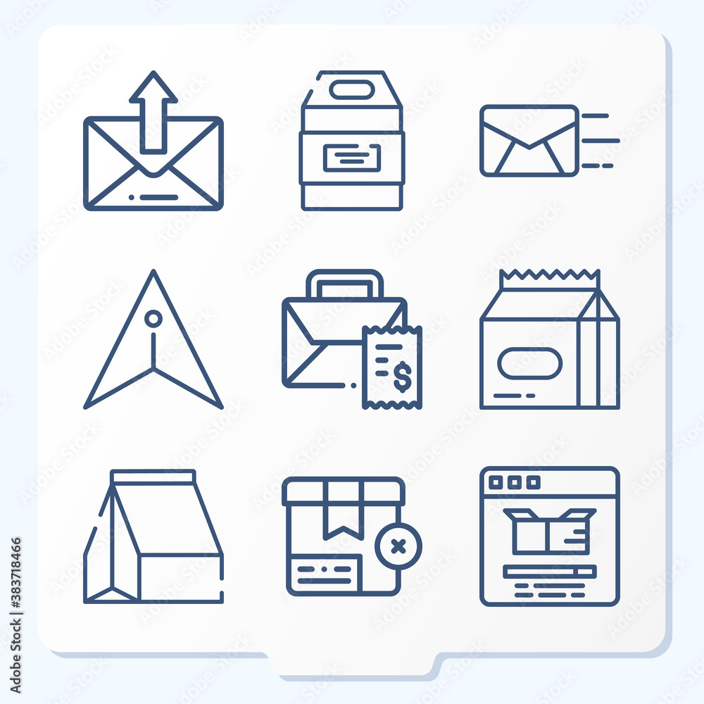 Simple set of 9 icons related to departed Simple set of 9 icons related to departed