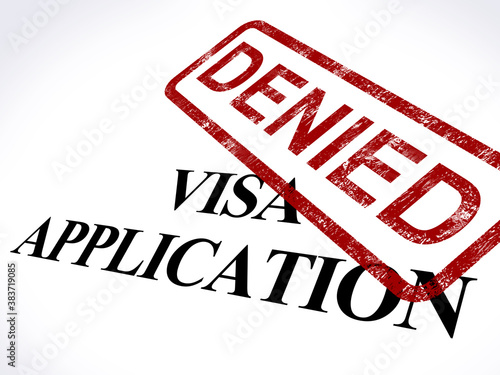 Visa Application Denied Stamp Shows Entry Admission Refused