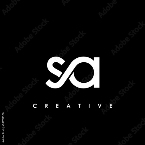 SA Letter Initial Logo Design Template Vector Illustration	
 photo