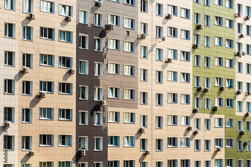 Modern urban high-rise buildings in a residential area.