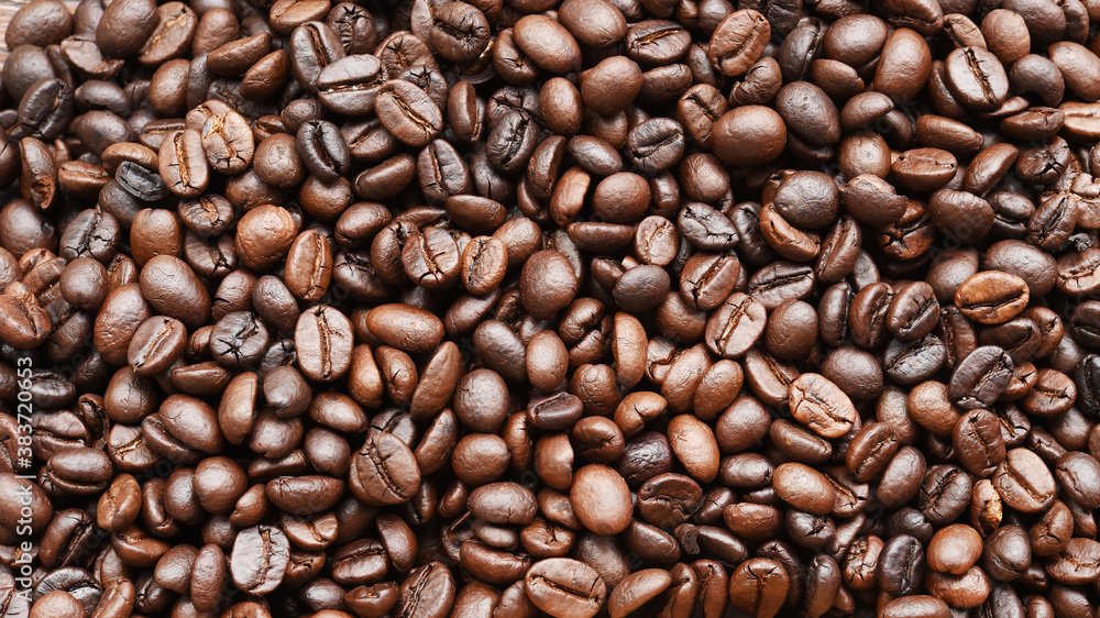 Obraz premium Close up of coffee beans for background 