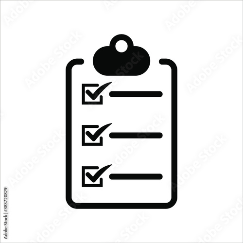 Clipboard icon on a white background