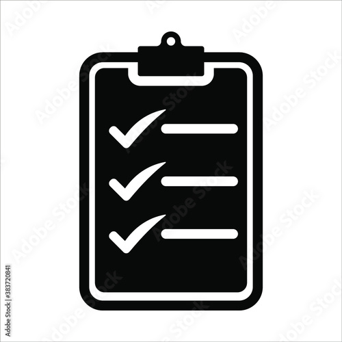 Clipboard icon on a white background