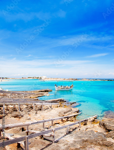 Obraz na plátně Els Pujols beach in Formentera