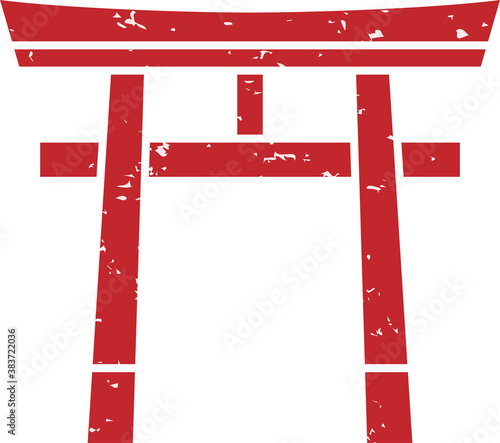 鳥居のイラスト （スタンプver.）
