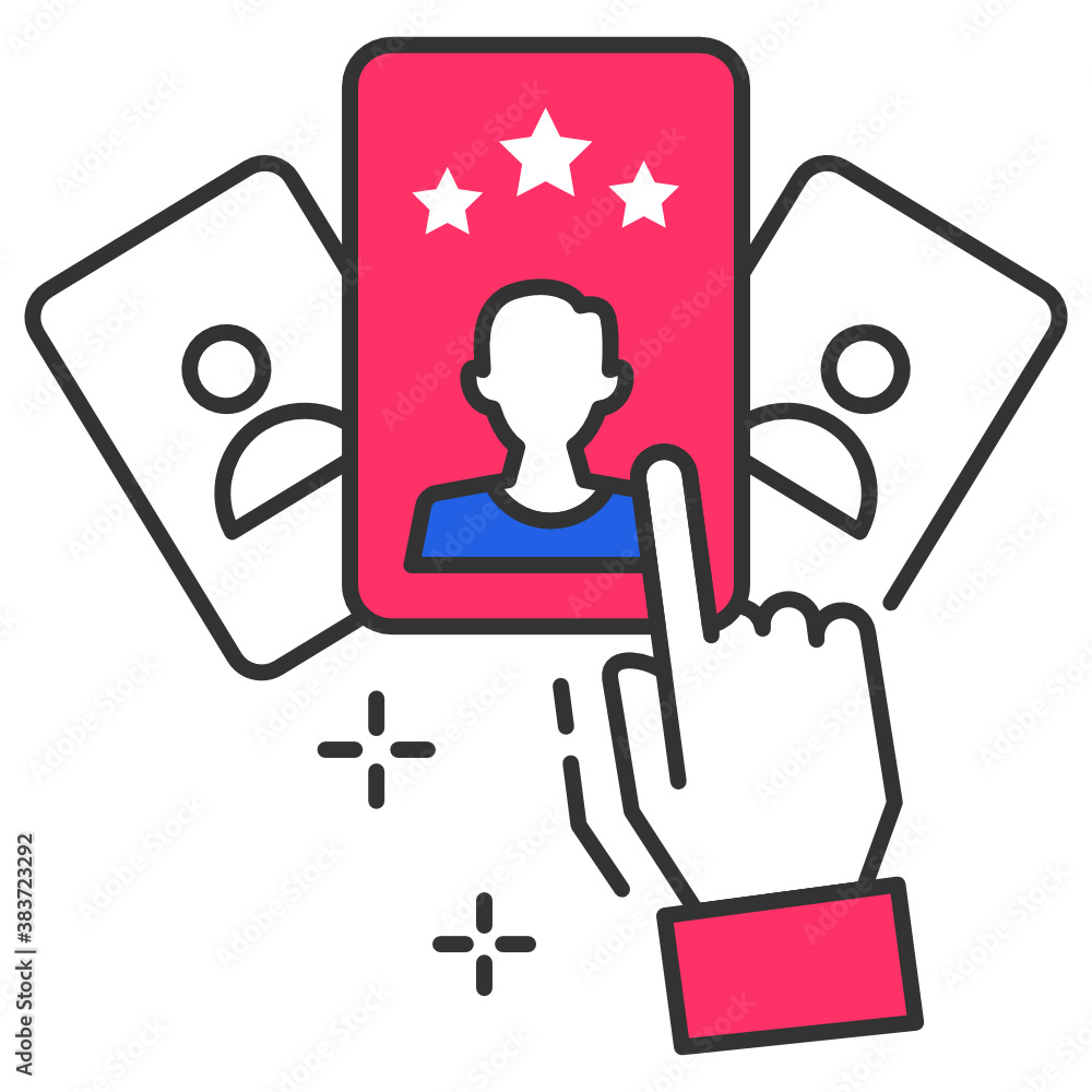 Electronic Voting Concept, Candidate Choices Tap Gesture Vector Icon Design, Presidential elections 2020 in United States Symbol on White background Electronic Voting Concept, Candidate Choices Tap Gesture Vector Icon Design, Presidential elections 2020 in United States Symbol on White background