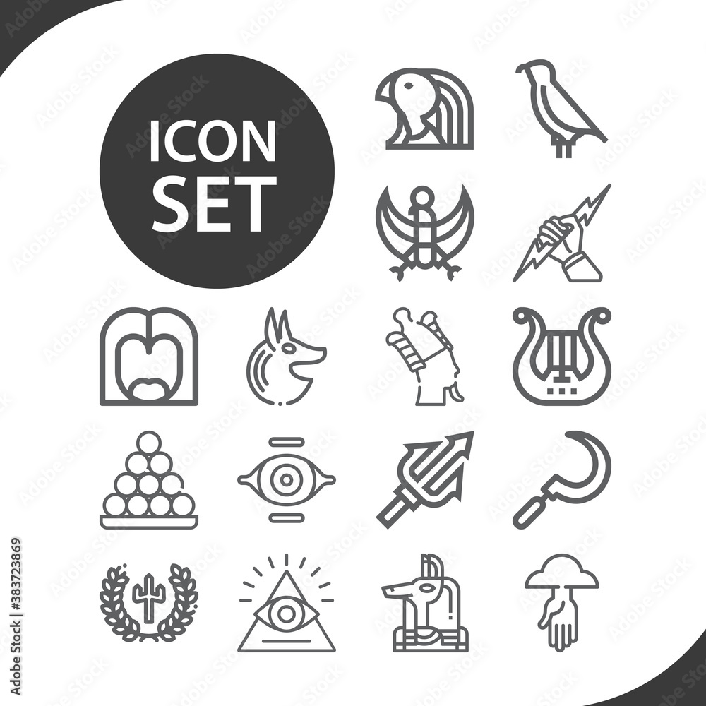 Simple set of moses related lineal icons.