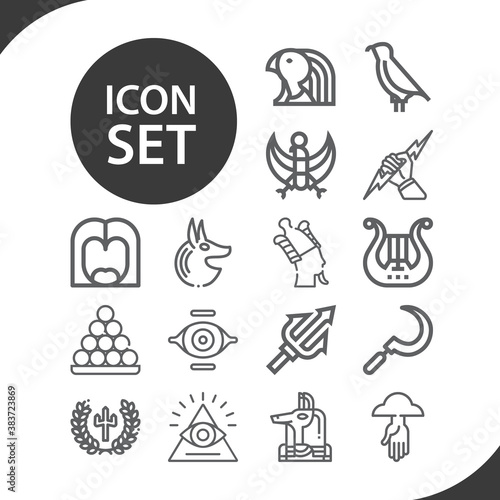 Simple set of moses related lineal icons.