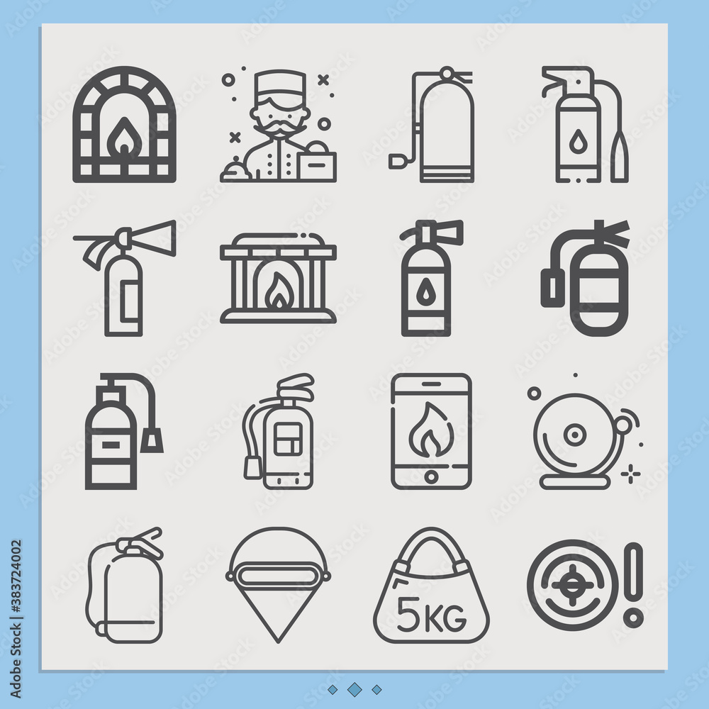 Simple set of air terminal related lineal icons. Simple set of air terminal related lineal icons.