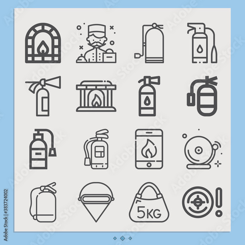 Simple set of air terminal related lineal icons.