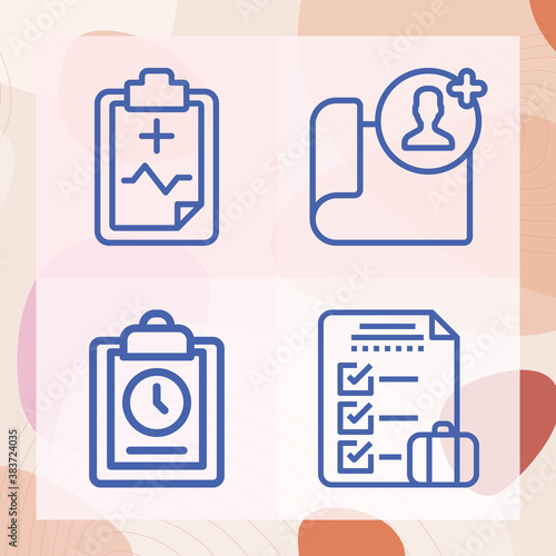 Simple set of responsibilities related lineal icons