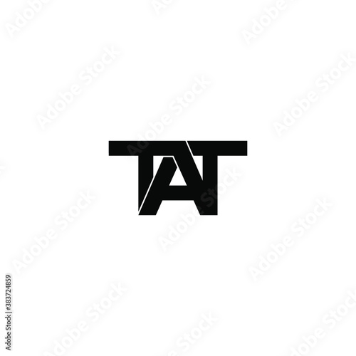 tat letter original monogram logo design
