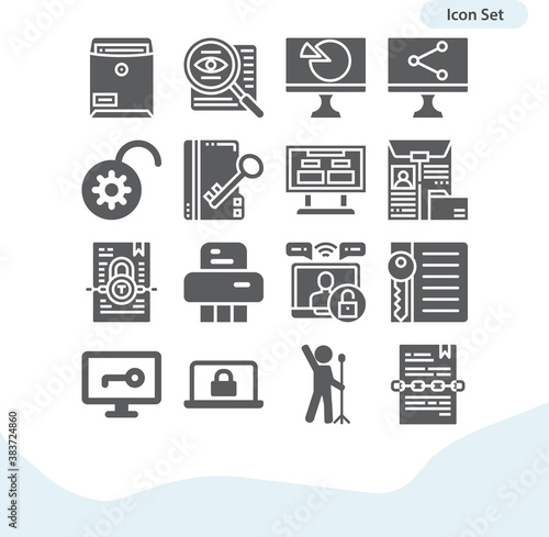 Simple set of disclosure related filled icons.