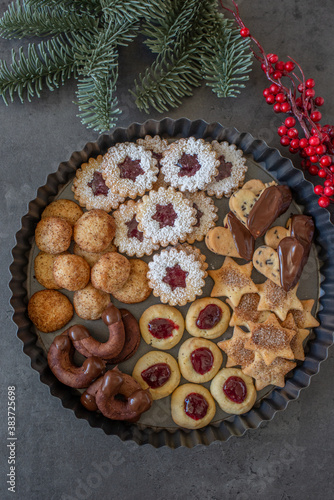 decorative home made German christmas cookies