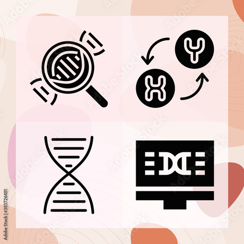 Simple set of rna related filled icons
